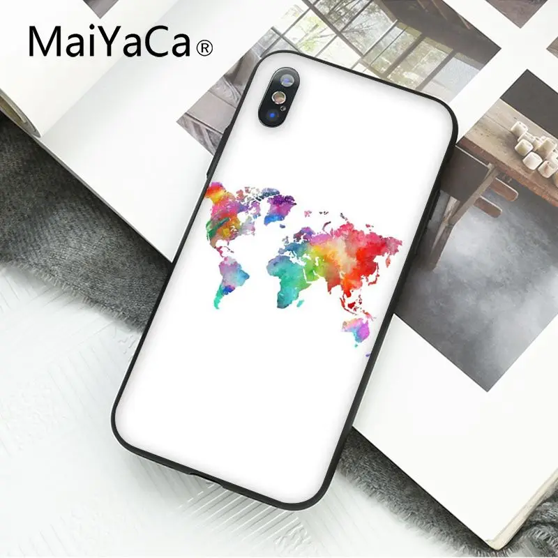 MaiYaCa путешествие в мире карта самолет план чехол для телефона для iphone 11 Pro 11Pro Max 8 7 6 6S Plus X XS MAX 5 5S SE XR
