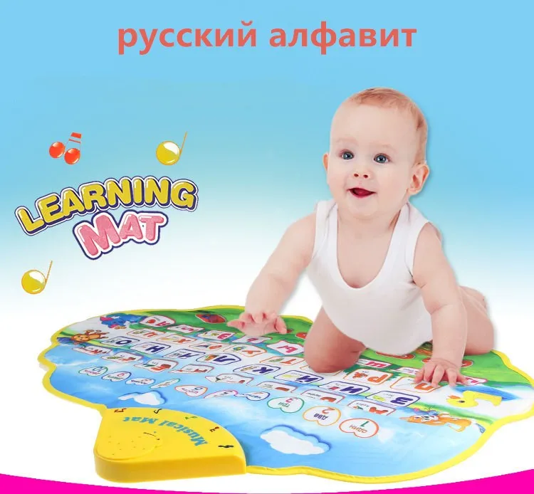 

Russian alphabet learning music game Mat Baby Play Crawling Mat Touch Electronic Russian alphabet Learn Puzzle Toys