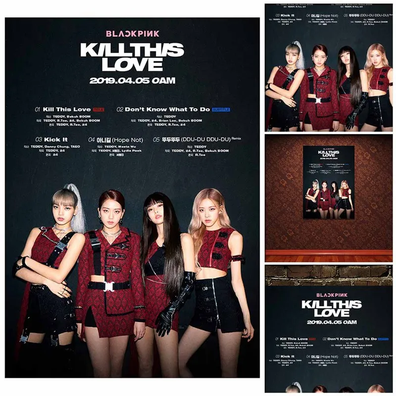 1 шт. Kpop Blackpink KILL THIS LOVE Album фотооткрытки плакат украшение дома