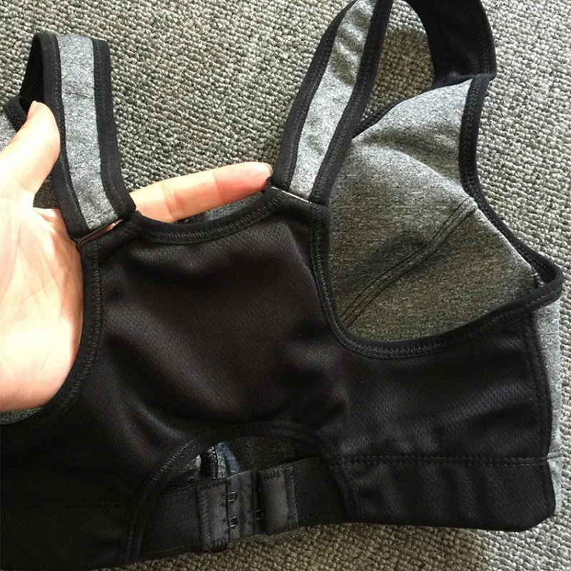 Women Zipper Push Up Sports Bra Padded Shockproof Gym Fitness Athletic Running Yoga Vest Sport Tops Shake Underwear Fitness
