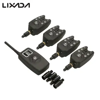 

Lixada Wireless Fishing Bite Alarms Set Digital LED Pesca Indicator Adjustable Tone Volume Sensitivity Sound with Box 4 Colors