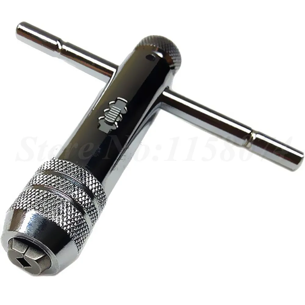 M5-M12 Reversible T Bar Handle Ratchet Tap Wrench Holder Bit For Tap And Die Set