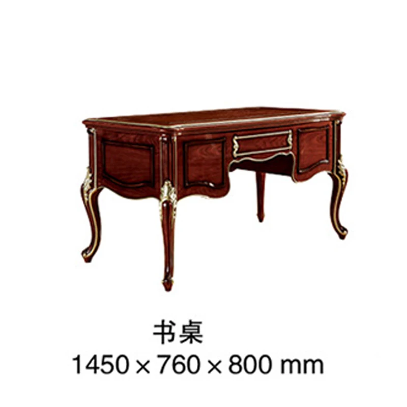 European style antique solid Wood Bookcase Bookshelf book cabinet Classical study Desk With arm Chair for study room furniture European style antique solid Wood Bookcase Bookshelf book cabinet Classical study Desk With arm Chair for study room furniture
