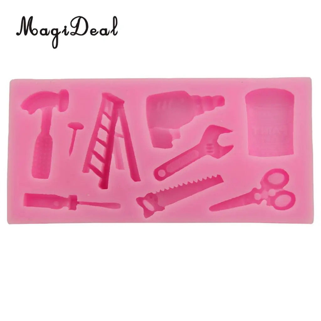 Silicone DIY Novelty Electrician Hardware Tools Fondant Cake Molds Candy Chocolate Decorating Mould Kitchen Baking Tool