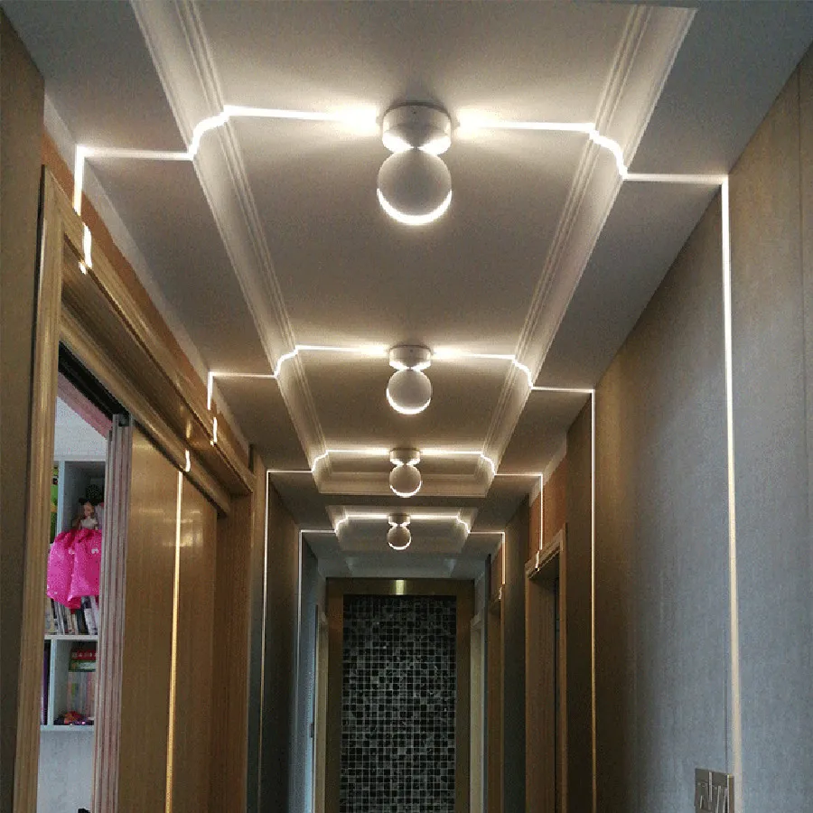 Thrisdar 7 Вт наружный светодиодный светильник на подоконник, дверная рама линия, настенные лампы для отелей, коридоров, дверей, колонн, коридоров, изогнутых линий, лучевые лампы