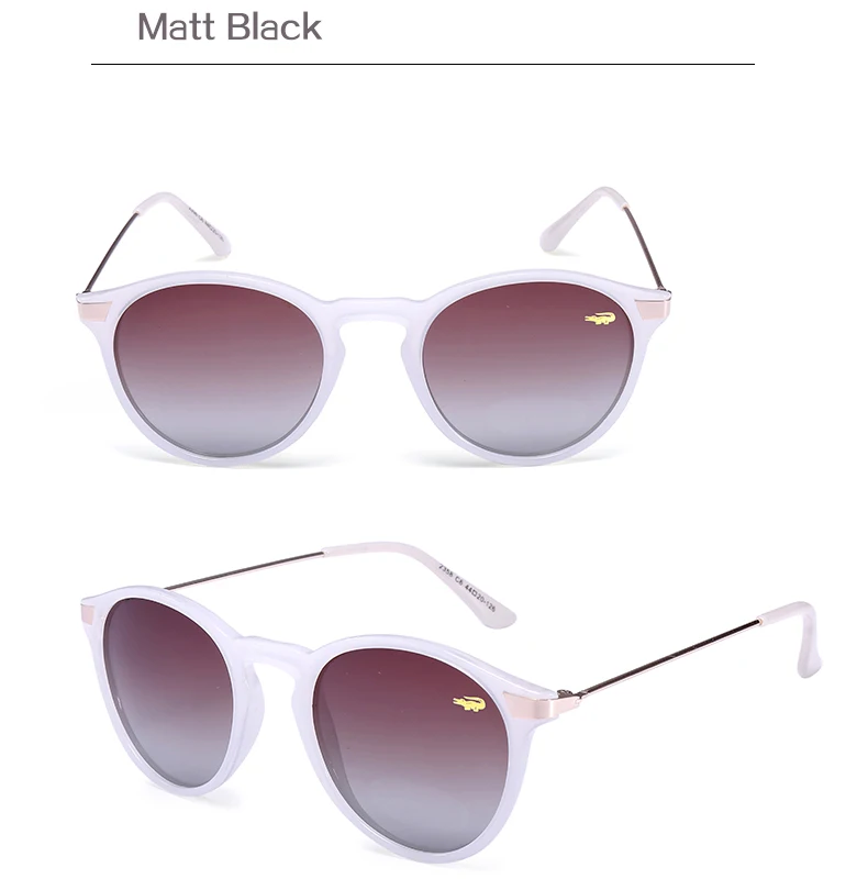 Женские поляризованные солнцезащитные очки, Ретро стиль, круглая оправа из поликарбоната, фирменный дизайн, черные солнцезащитные очки, роскошные женские очки для вождения, Oculos de sol 2358