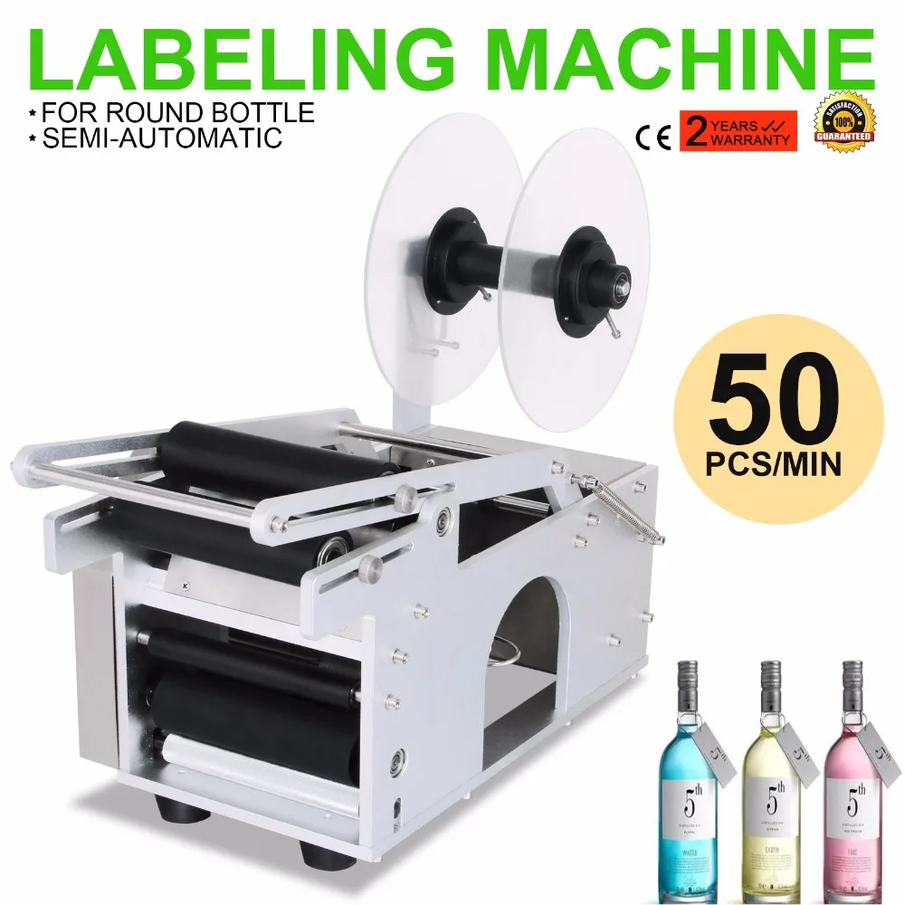 

Adhensive Printer With Round Electrical MT-50 Semi-Automatic Bottle Labeling Machine