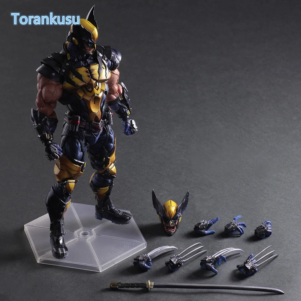 Фигурка Росомахи, Playarts, Kai LOGAN, X-MEN, ПВХ, модель игрушки, аниме, фильм, Play Arts, Kai, Wolverine, James LOGAN, фигурка PA06