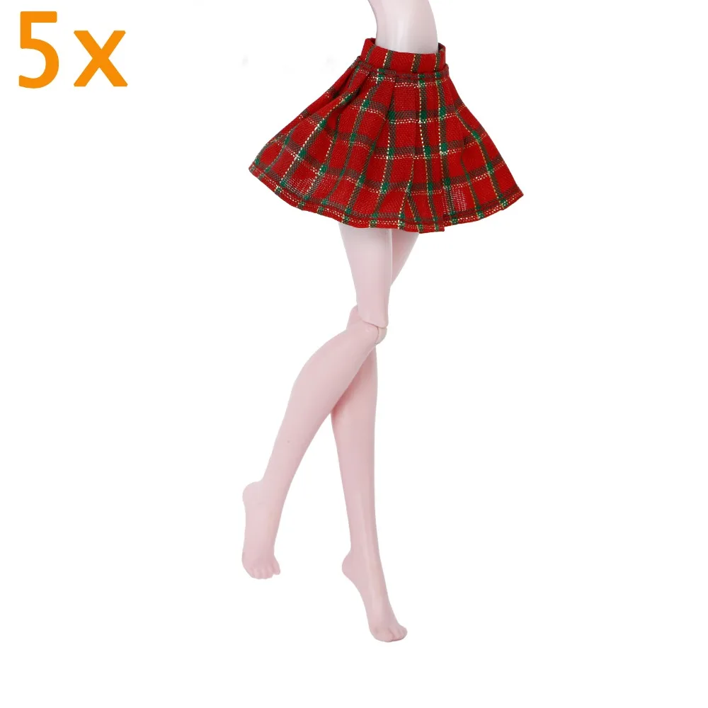 Fashion 5 Pcs/Lot Trousers Mix Style Pants Cool Jeans Bottom Skirt Dress Clothes for Monster High Doll Accessories Baby DIY Toy