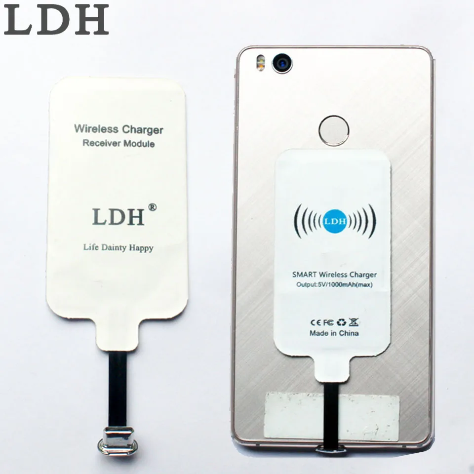 LDH Qi беспроводной приемник зарядного устройства USB Type C зарядный адаптер для xiaomi 4S