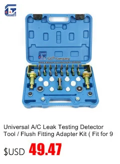 Универсальный A/C Тестер Утечки Детектор инструмент/промывочный фитинг адаптер Комплект(подходит для 98% транспортных средств) для A/C системы ремонтный инструмент