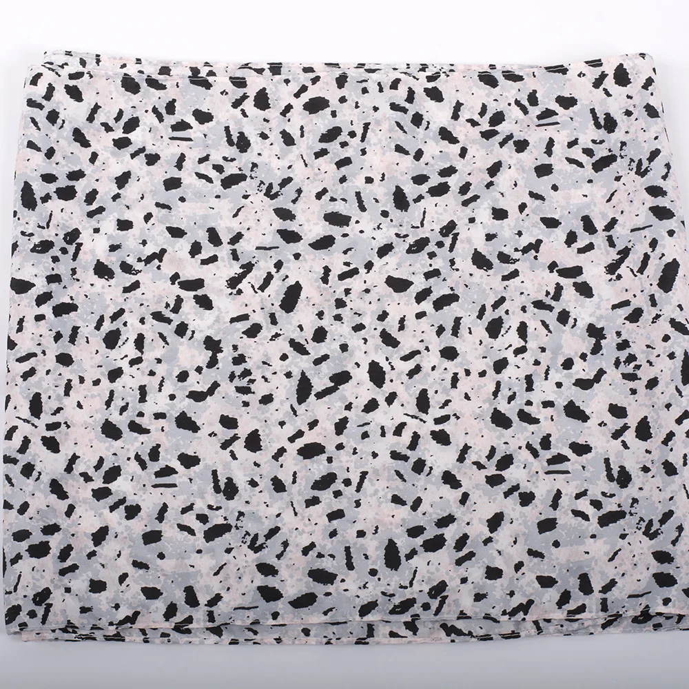 Женский шарф черно белое кольцо в точечку с петлей Infinity Echarpe Foulard Femme snood размер 140*35