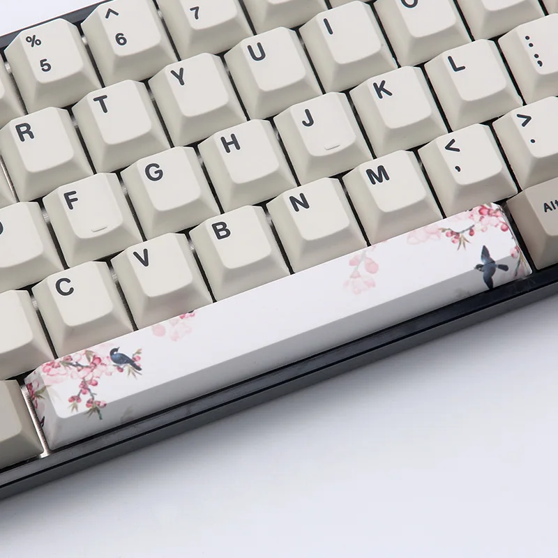 PBT пять Сторон краситель-подложенный пробел 6.25U Вишневый профиль keycap для DIY механическая клавиатура - Цвет: KIT 11