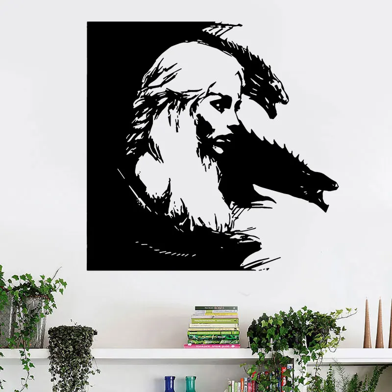 

Vinyl Removable Home Decor Game of Thrones TV Poster Daenerys Targaryen Carved Wall Sticker for Living Room Art Mural E689