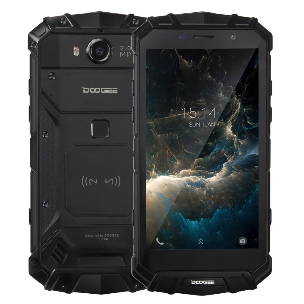 IP68 DOOGEE S60 Беспроводная зарядка 5580 мАч 12V2A Быстрая 5 2 'ɿHD Helio P25 восьмиядерный