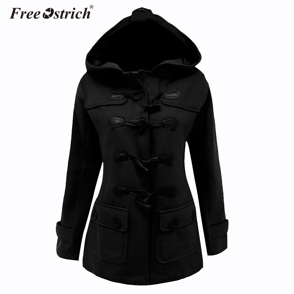 

Free Ostrich Autumn Jacket Women Button Pockets Jackets & Coats Women Winter Ponchos And Capes Jaqueta De Couro Feminino N30