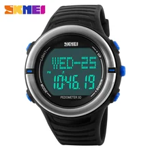 Podómetro calorías Monitor del ritmo cardíaco contador Digital reloj reloj de la aptitud para hombres mujeres relojes Skmei relojes deportivos