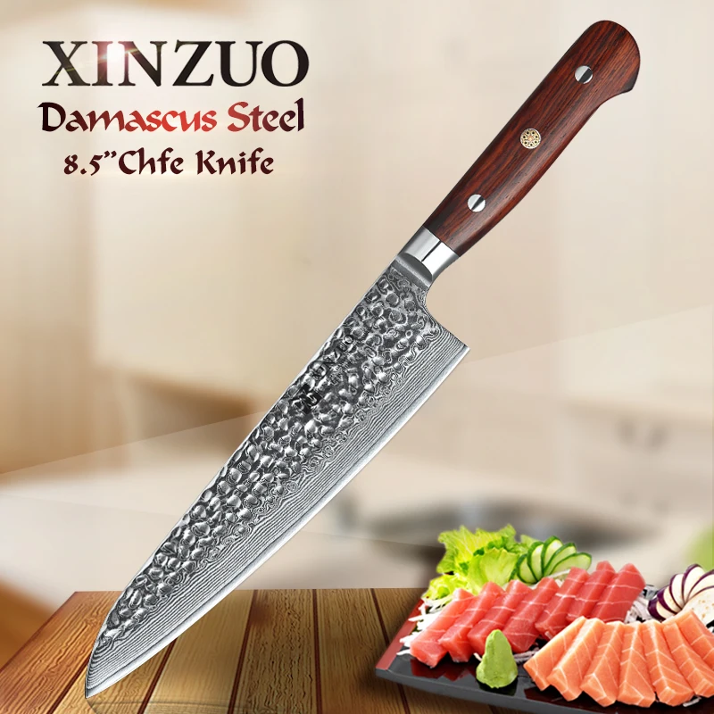 

XINZUO 8.5" inch Chef Knife 67 Layer Damascus Stainless Steel Sharp Kitchen Newarrive Santoku VG10 Gyuto Knives Rosewood Handle