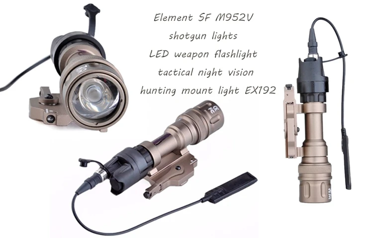 Interruptor de Controle Elemento Caça Lanterna Laser ir Led Tocha Dbal-d2 Duplo Tático Arma Luzes M952v 3 Luzes de armas