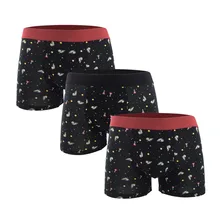 Премиум качество хлопок Мужские боксершорты нижнее белье сексуальные мультфильм космические брюки masculina marca трусы кальсоны