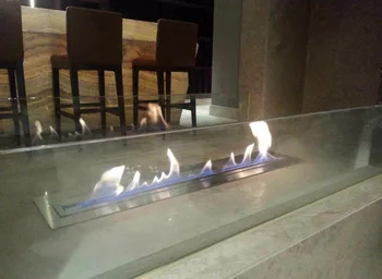

31 inch Long Remote control intellgent silver or black bio ethanol in wall electric fireplace chimenea