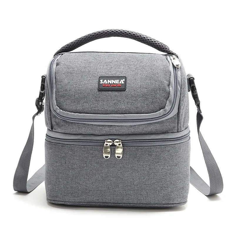 KAWEIDA Double Layer Thermal Insulated Lunch Bag for Men Women