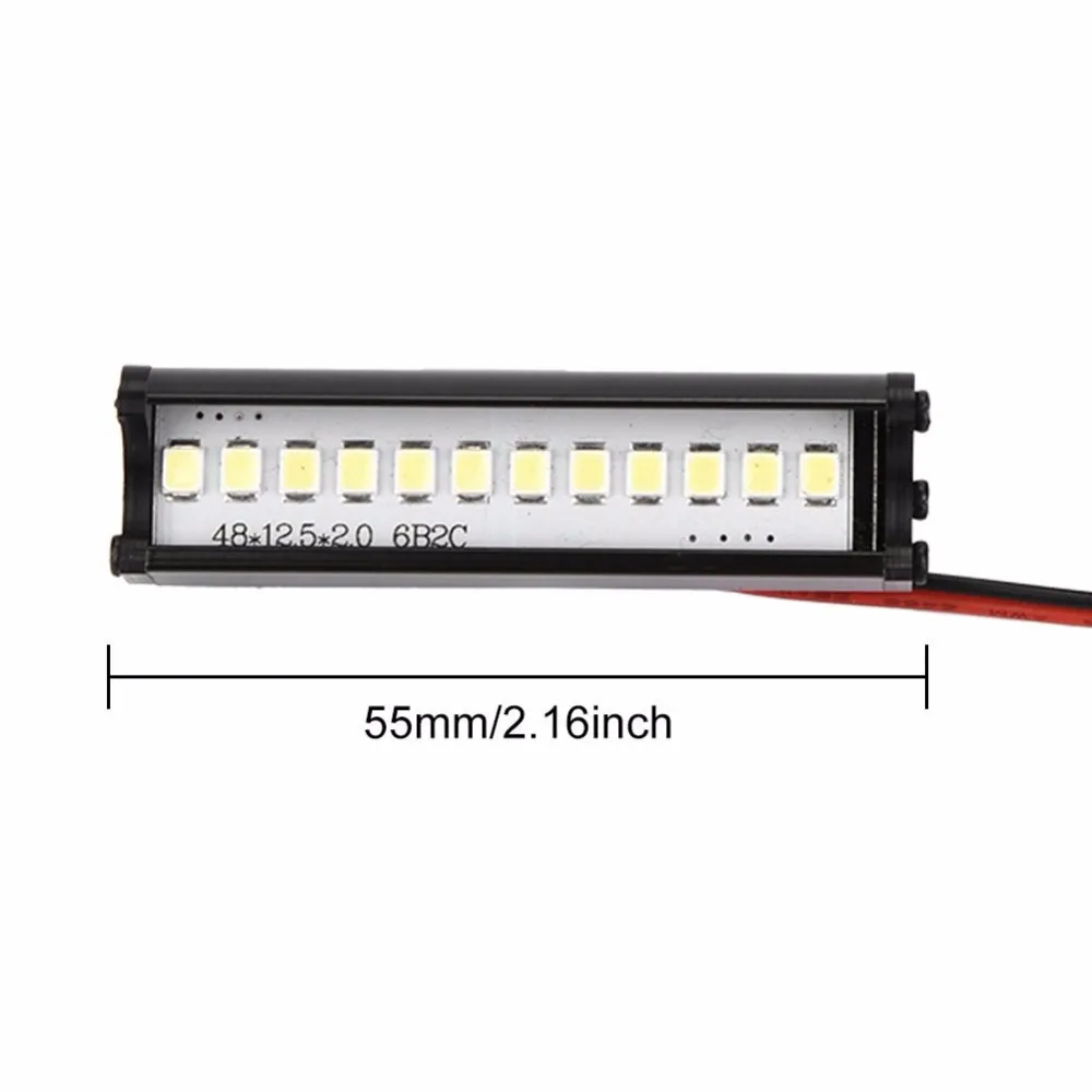 55mm RC LED Lichtleiste LEDs Lampe 1:10 RC Autoteil für 90046 90048 SCX10 WN5HCY