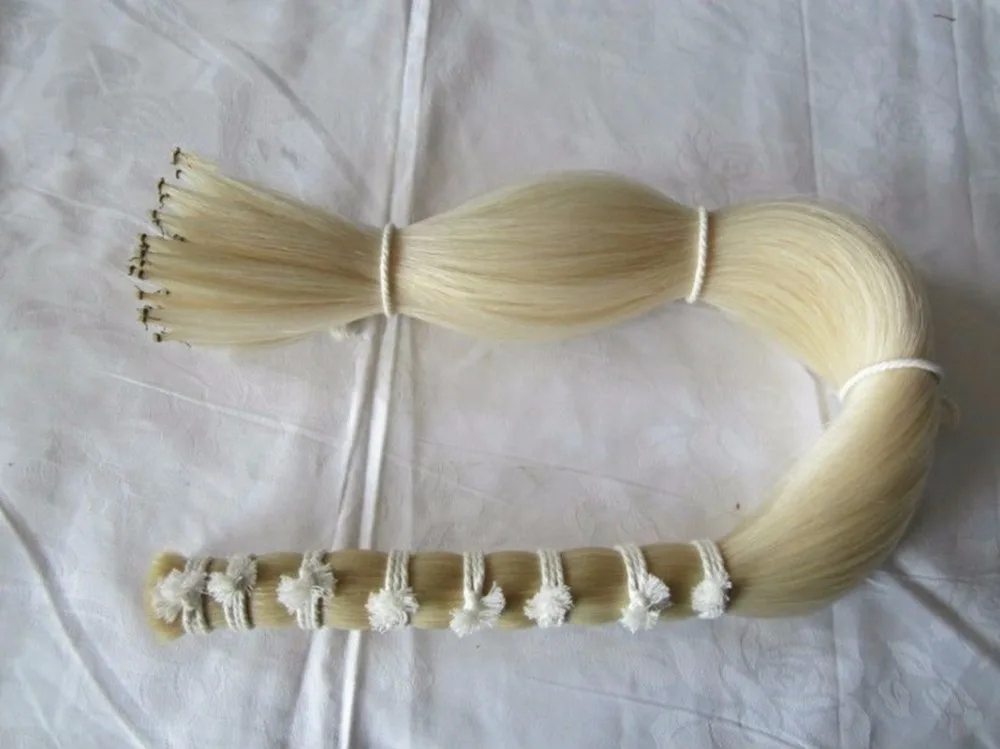 100 hanks natural white Mongolian violin bow horse hair 80-85cm 100 hanks natural white Mongolian violin bow horse hair 80-85cm