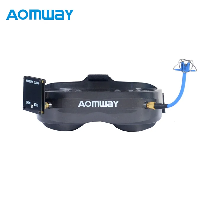 

High Quality AOMWAY Commander V2 FPV Goggles 1080P 5.8G 64CH Headset HDin AVin Support Head Tracker For RC Models FPV Part Accs