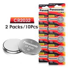 PANASONIC 10pcs cr2032 DL2032 ECR2032 5004LC KCR2032 BR2032 3v button cell coin lithium batteries for watch car toy