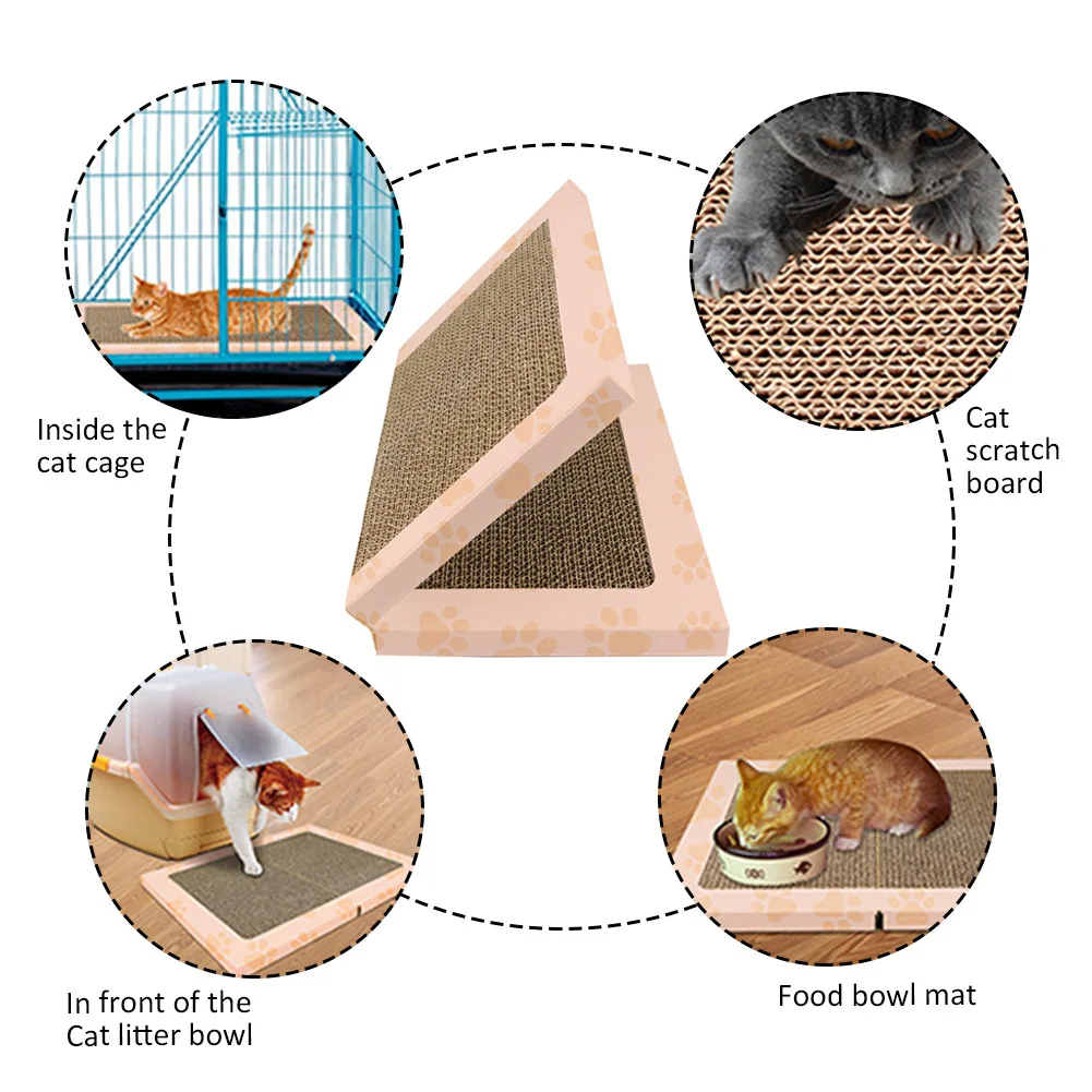 Смешная кошечка, скребок для кошек, складная форма книги, двухсторонний скребок для ногтей, коврик для еды, матрас