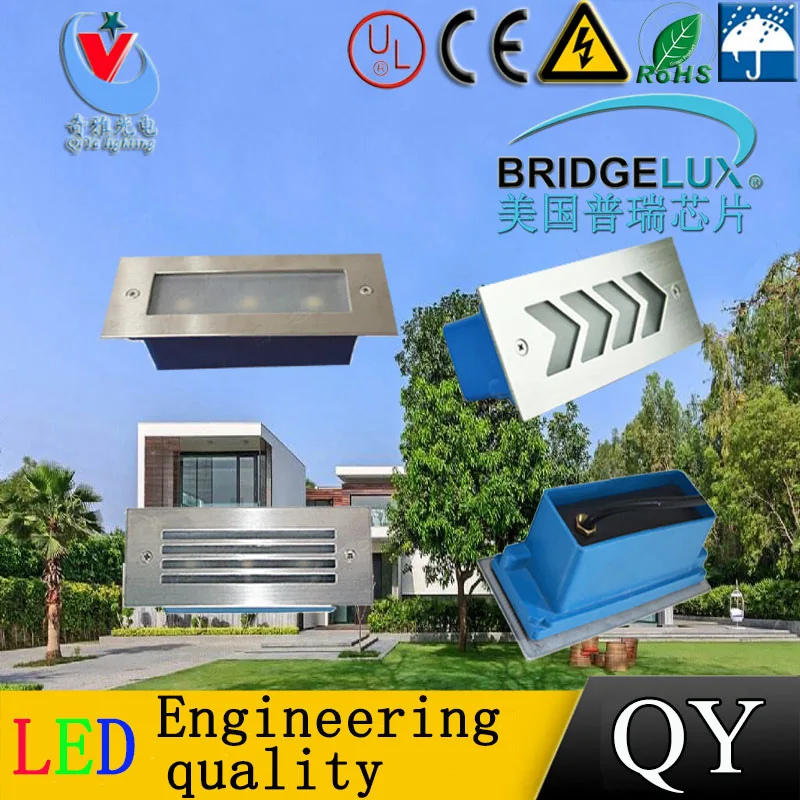 

110*45*55 LED underground light 2W Buried lighting outdoor lamp light ground floor recessed foot lamp DC12V 24V AC110-265V