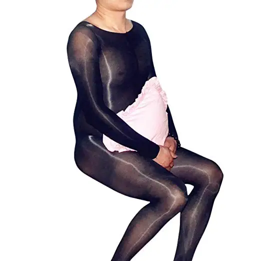 Closed Crotch Bodyhose Men's Bodystocking With Penis Cover Sexy Body nylon Bodysuit opened / Closed Penis Sleeve Pantyhose men underwear,sexy lingerie