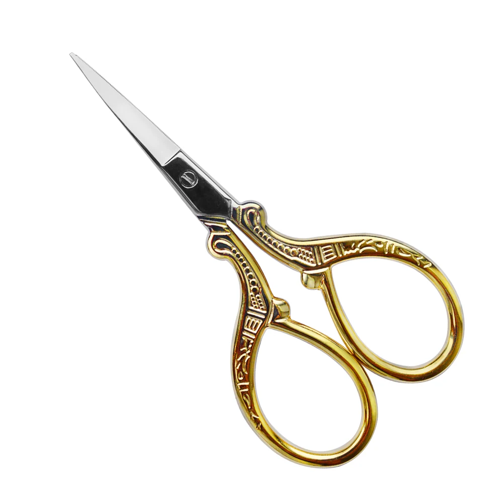

1pc Gold Plated Nail Scissors Beauty Tools for Embroidery ,Craft, Needle Work, Art Work Scissors Cutters Styling Tools LAXG9147