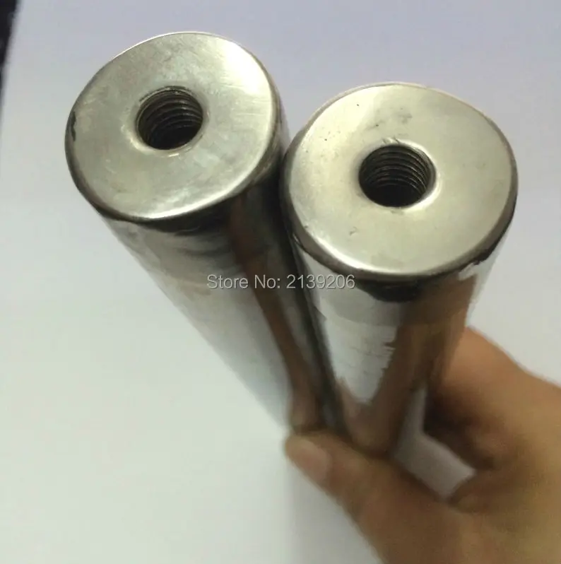 

4PCS D25*400mm 10000 Gauss strong neodymium magnet bar iron material removal with inner screw hole