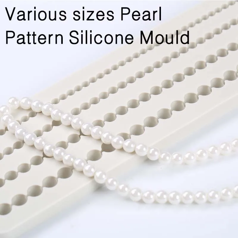 

Fondant Silicone Mold Cake Mold Pearl Pattern Bead Chain Silicon Mould For Fondant Cake Decorating Tools Silicone Lace Mat