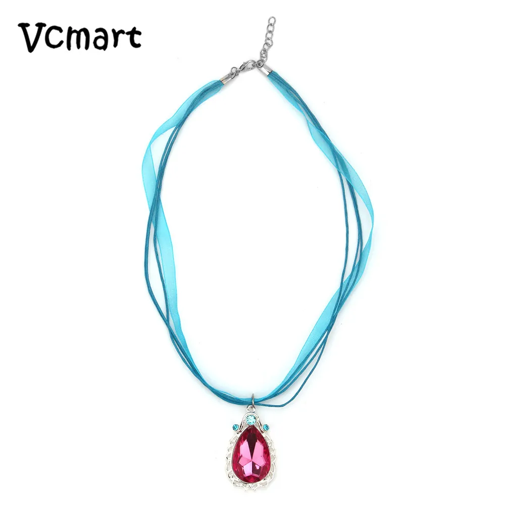 Vcmart 1 шт. лента София ожерелье Принцесса София первая цепочка ожерелье с розовой каплей амулет кулон