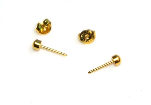 Gold Pierce Ears Pierced Ear Stud Earring Fit Used In Piercing Gun Gold Pierce Ears Pierced Ear Stud Earring Fit Used In Piercing Gun 4mm Hot New