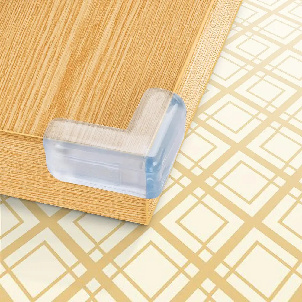 L-shaped Corner Guards Baby Safety Sharp Table Furniture Corner Protectors with Extra Adhesive Tape for Backup Use (6)