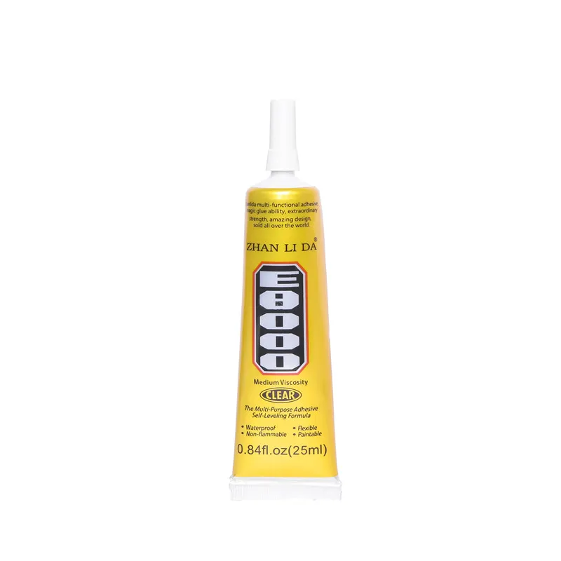 

20Pcs 25ML E8000 Glue Transparent Epoxy Resin Super Adhesive E-8000 Jewelry Metal Stone Wood Fabric Textile Plastic Craft Rubber