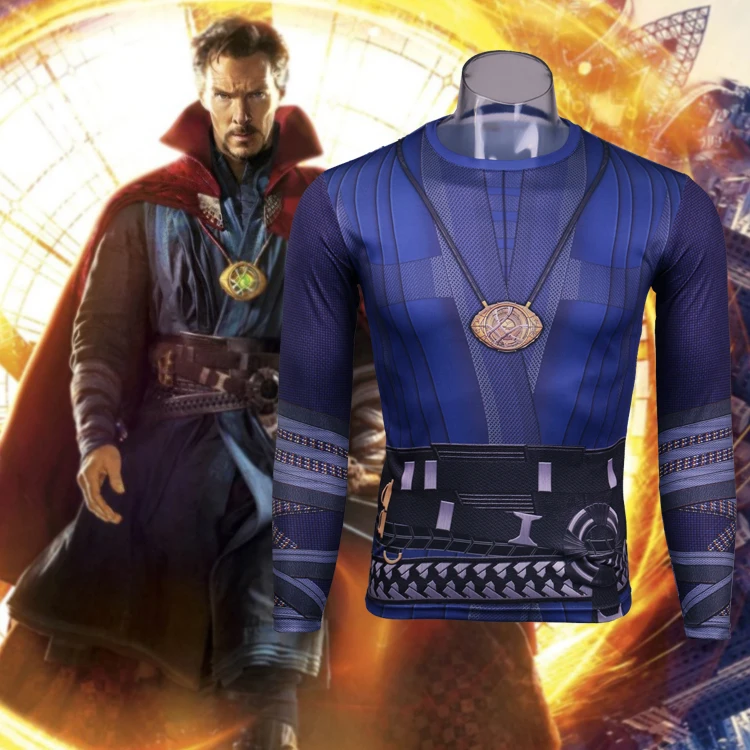 

Dr. Fantastic Costume T-shirt Super Hero Doctor Strange Sports 3D Fitness Speed Drying Clothes