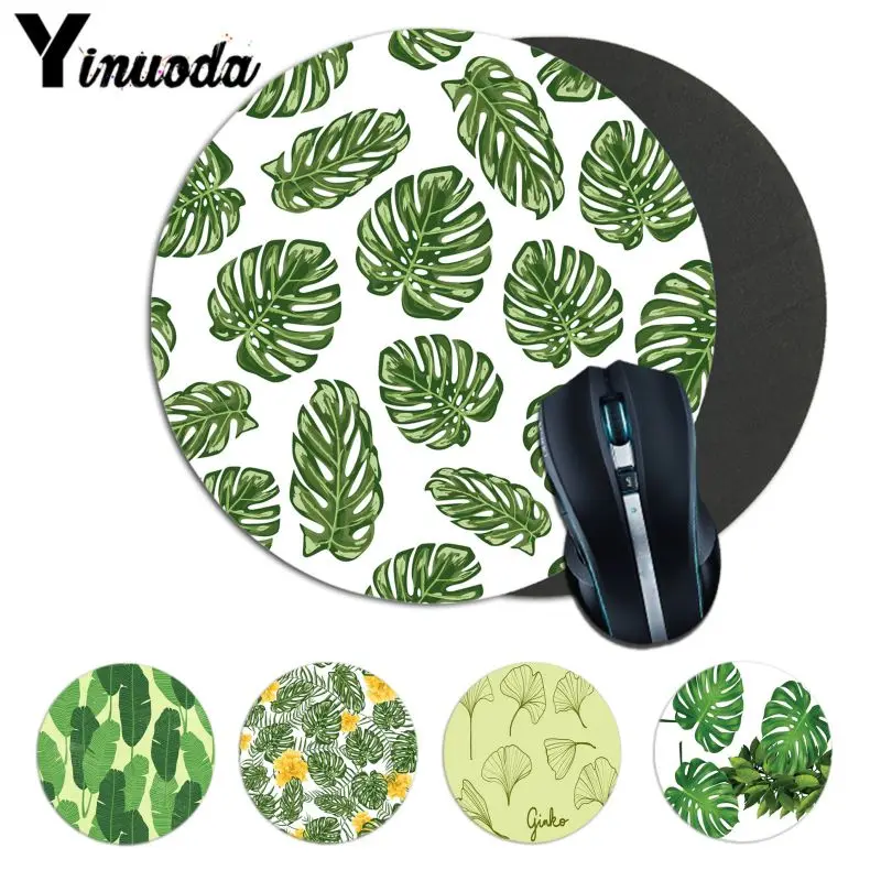 

Yinuoda Beautiful Anime Green Leaves Rubber PC Computer Gaming mousepad Computer Laptop Decorative desktop mouse mat anime