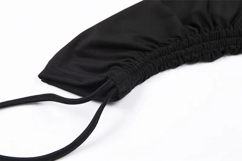 Повседневное пикантные с круглым вырезом и длинными рукавами Drawstring Твердые Высокая талия узкие боди осень-зима Для женщин Комбинезон