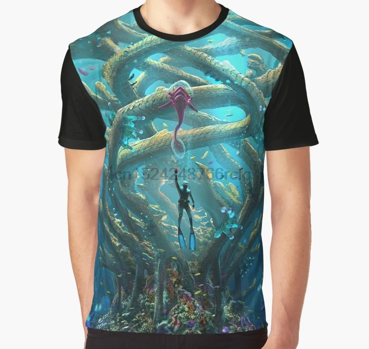 

All Over Print 3D Tshirt Men Funny T Shirt Subnautica - Indie Game Full Print Big print Graphic T-Shirt