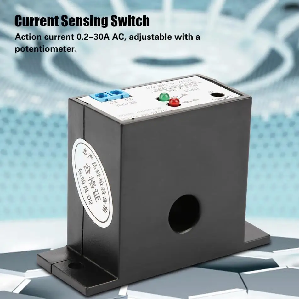AC0.2-30A Strommessschalter LED Indicator Current Sensing Switch SZC23-NO-AL-CH 