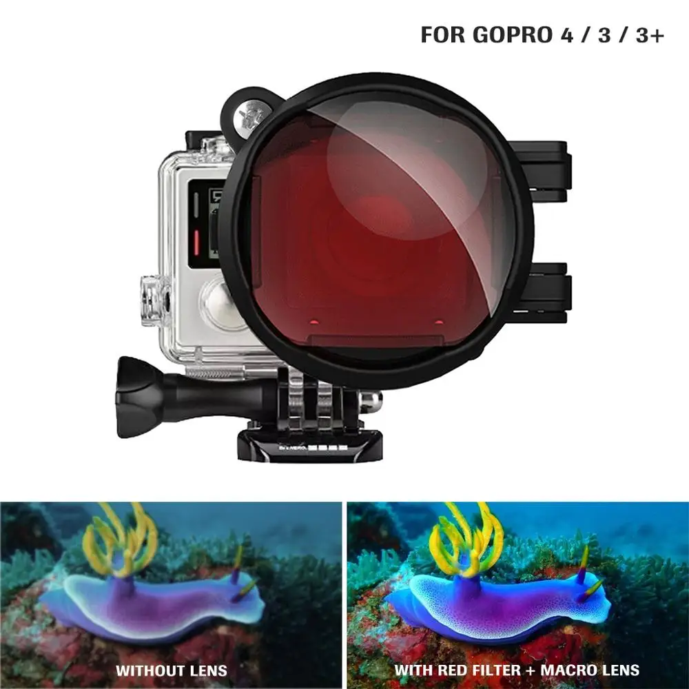 Fantaseal 2in1 Diving Lens Filter for GoPro Hero 4