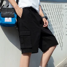 Новые летние мужские шорты Карго с эластичным поясом для улицы, панка, хип-хоп, Повседневные Шорты Для Бега с несколькими карманами, Pantalon, Celana Pendek Pria