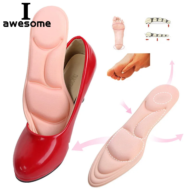 

5D Sport Sponge Soft Insole High Heel Shoe Pad Pain Relief Insert Cushion Pad Breathable Anti-slip for High Heel Shoe