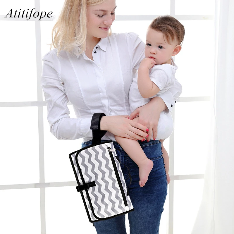 Portable Changing Pad Diaper Clutch Lightweight Travel Station Kit for