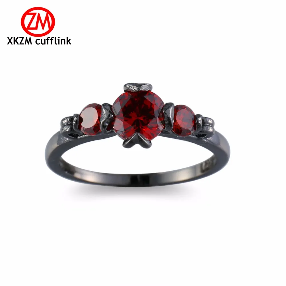 xkzm size 6 10 classical jewelry princess cut deep red wedding ring black gold filled women vintage engagement rings - Red Wedding Rings xkzm size 6 10 classical jewelry princess cut deep red wedding ring black gold filled women vintage engagement rings - Red Wedding Rings